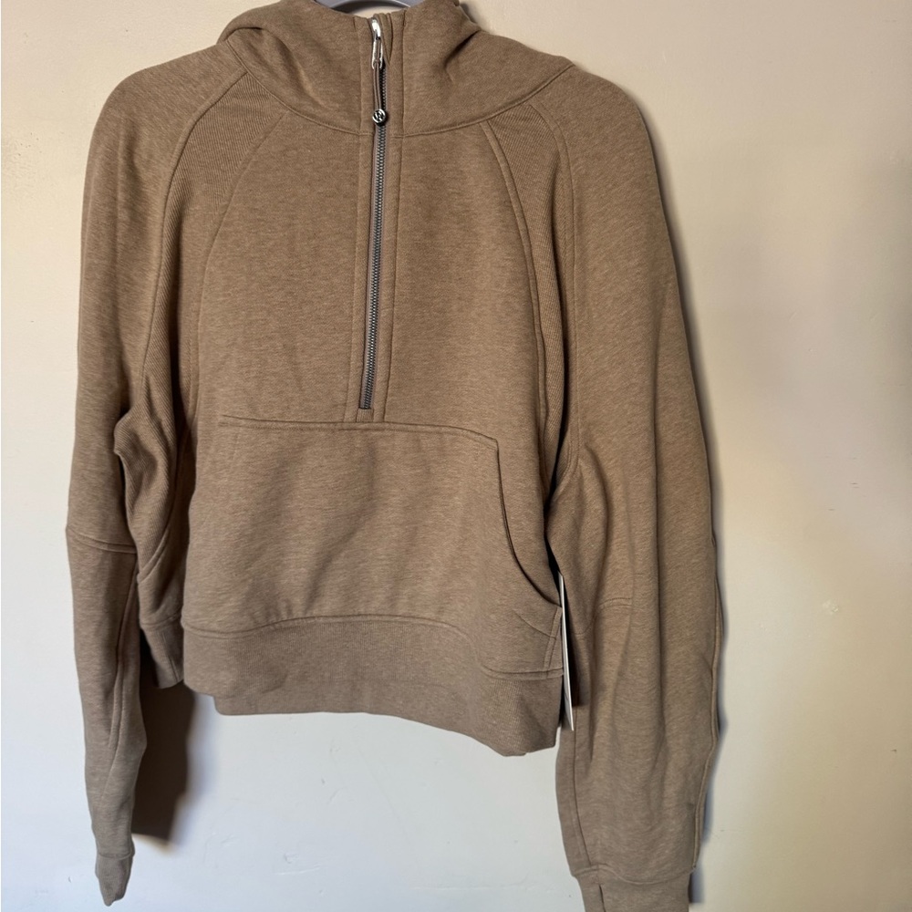NWT Lululemon Athletica Scuba Oversized Half Zip Hoodie in Brown